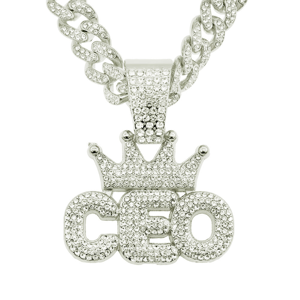 Iced Out CEO Crown Pendant