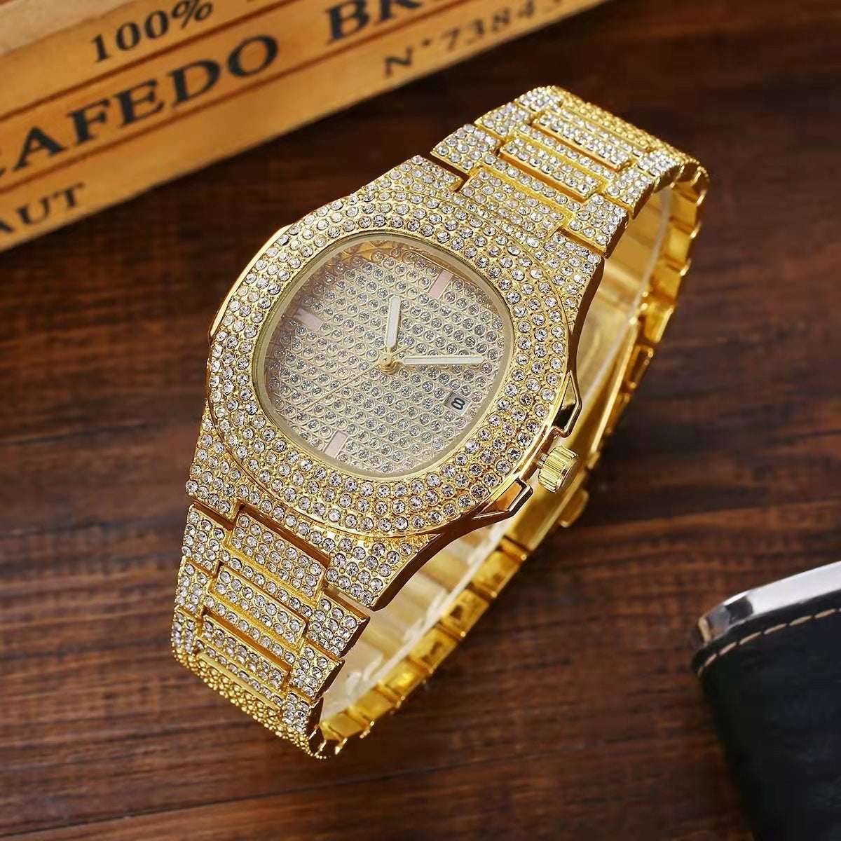 Iced Out Watch & Bracelet Box Set