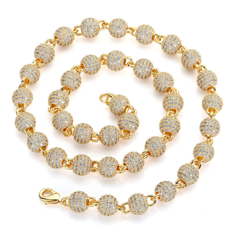 Iced Out Ball Bead Chain - DATNEWDRIP