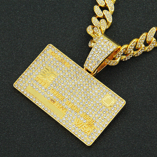 Iced Out Visa Pendant