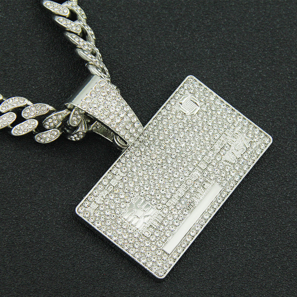 Iced Out Visa Pendant