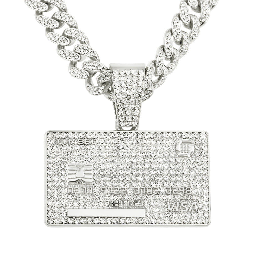 Iced Out Visa Pendant