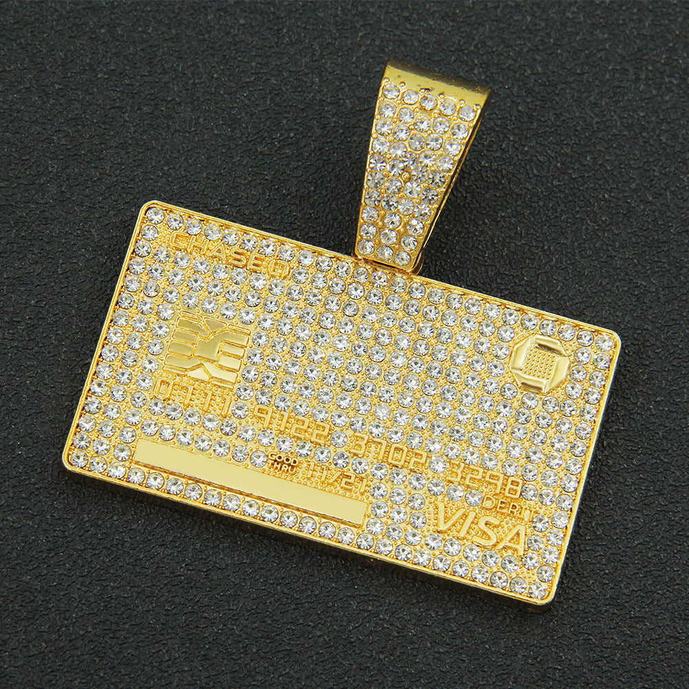 Iced Out Visa Pendant