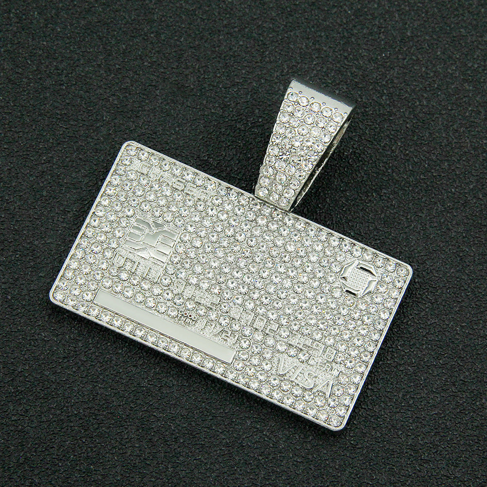 Iced Out Visa Pendant