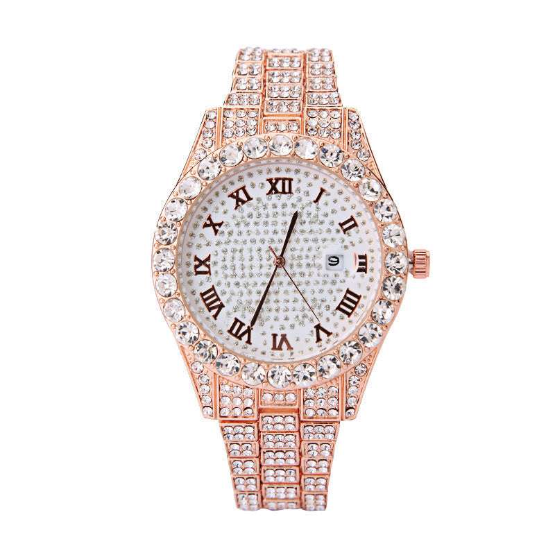 Iced Out Large Gem Hip Hop Watch