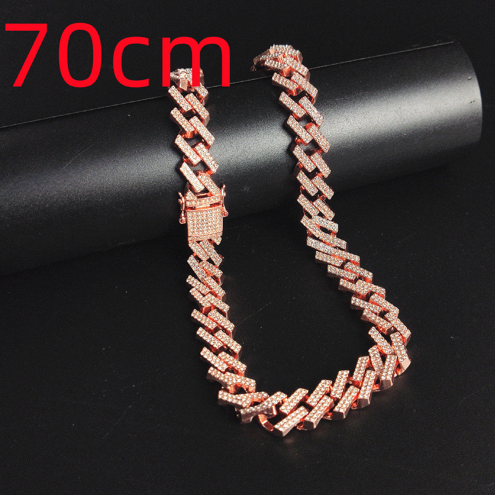 Iced Out Rhombus Cuban Link Chain - DATNEWDRIP