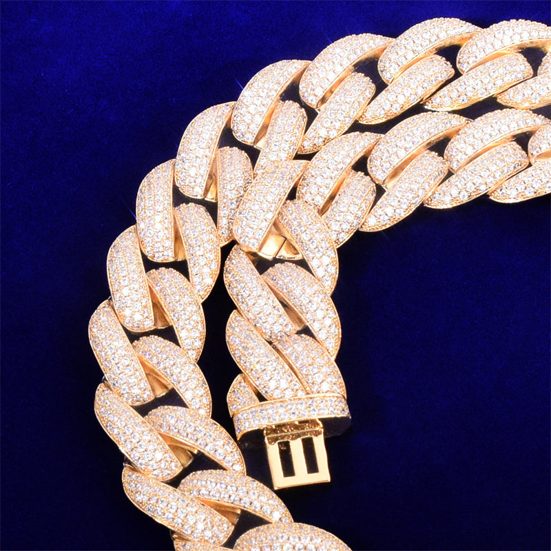 Iced Out Large Clip Super Frosty Cuban Link Chain - DATNEWDRIP