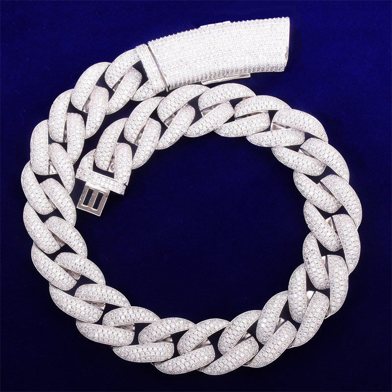 Iced Out Large Clip Super Frosty Cuban Link Chain - DATNEWDRIP