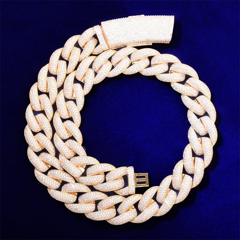 Iced Out Large Clip Super Frosty Cuban Link Chain - DATNEWDRIP