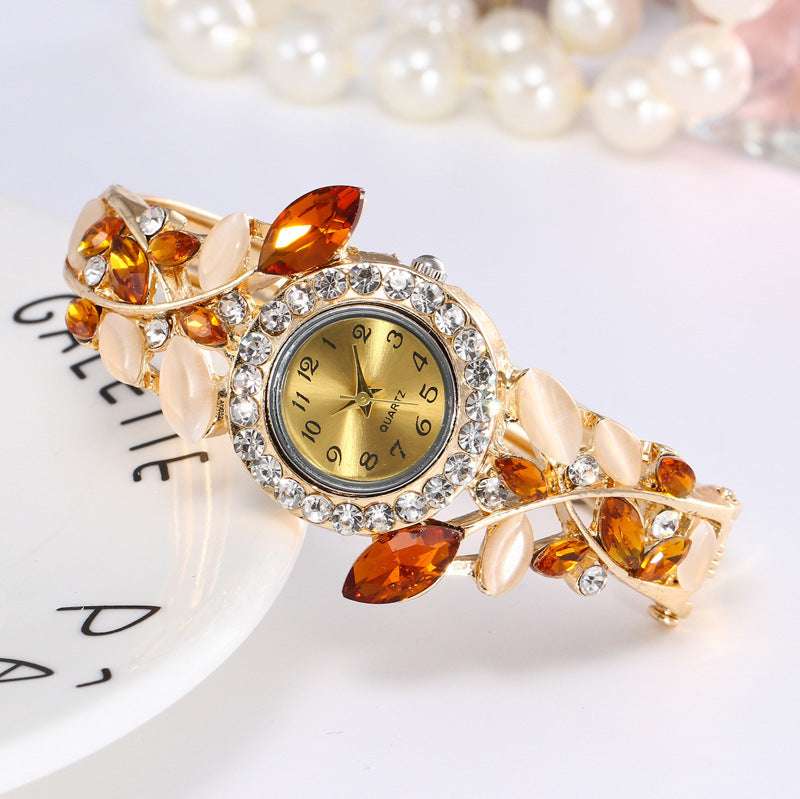 Iced Out Super Intricate Filigree Multi Gem Ladies Watch