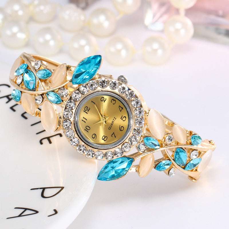 Iced Out Super Intricate Filigree Multi Gem Ladies Watch