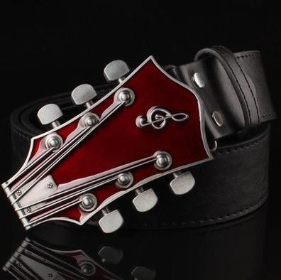Retro Guitar Belt Buckle