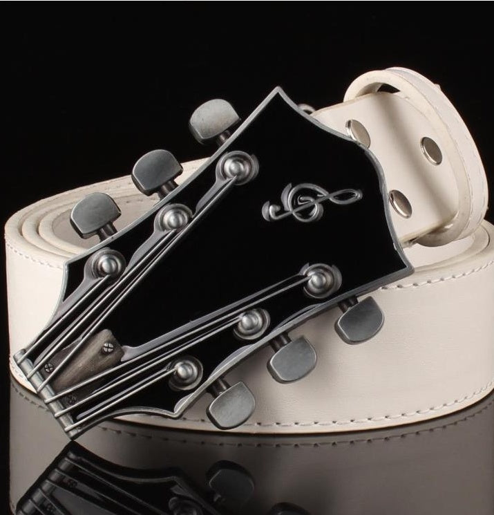 Retro Guitar Belt Buckle