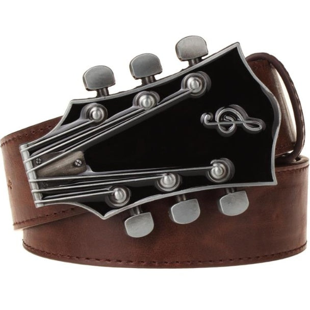 Retro Guitar Belt Buckle