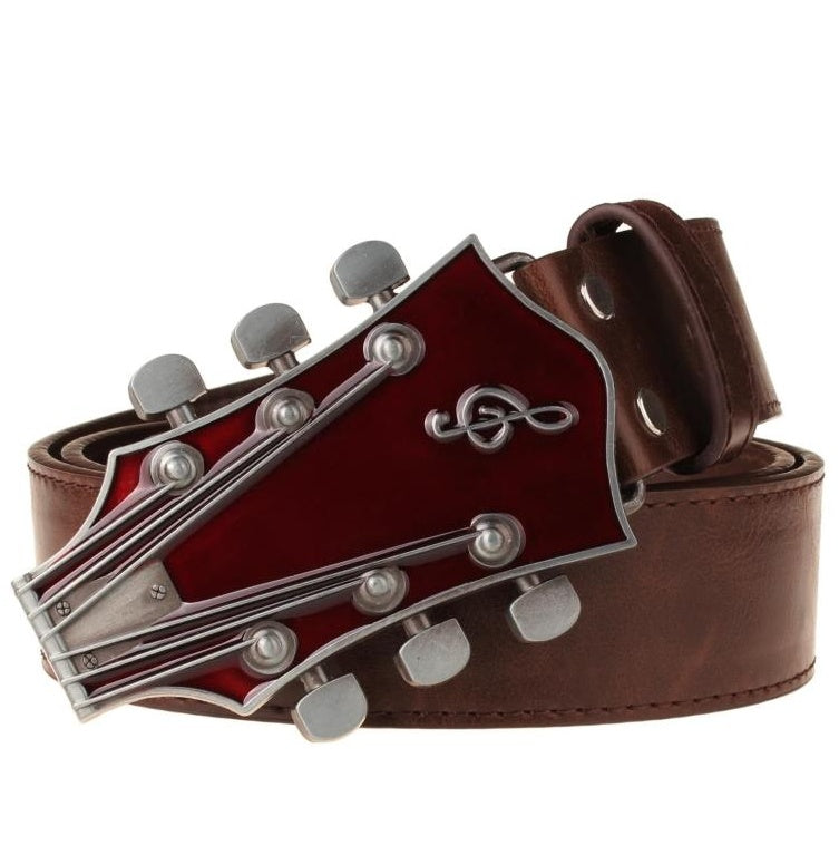 Retro Guitar Belt Buckle