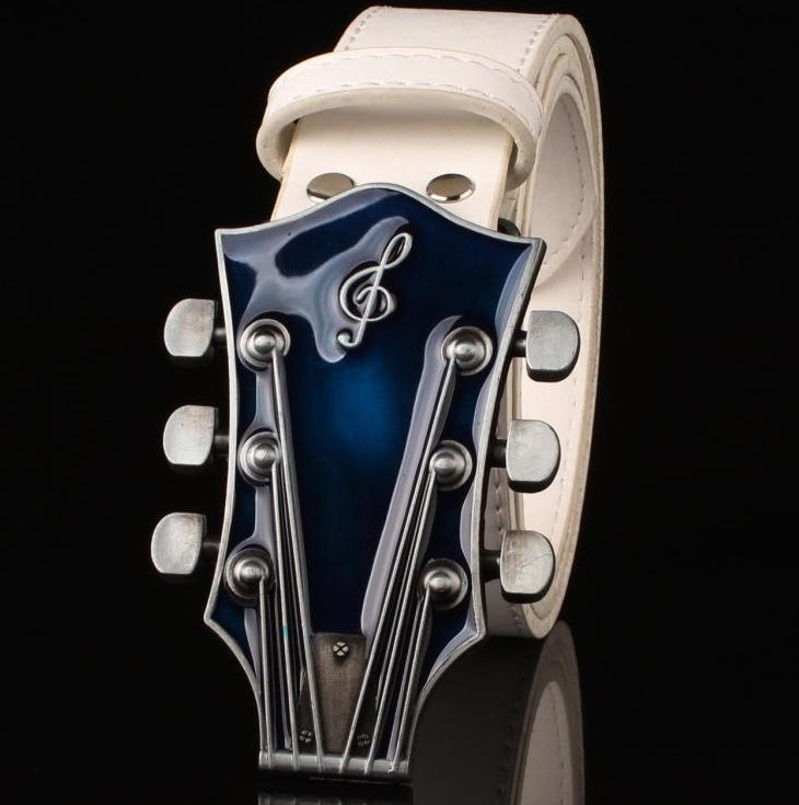 Retro Guitar Belt Buckle