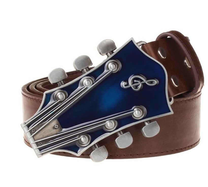 Retro Guitar Belt Buckle