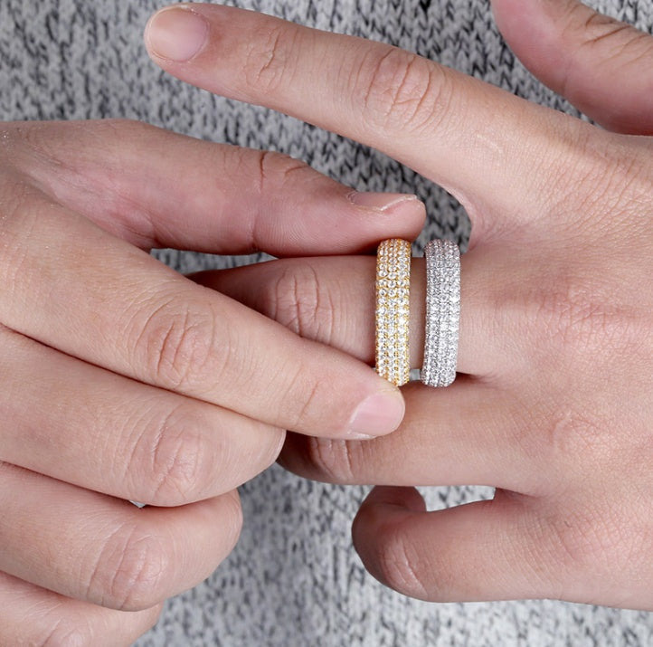 925 Silver Intricate Iced Out Ring