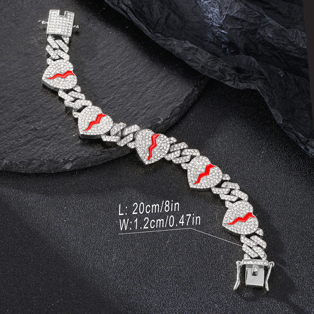 Iced Out Broken Heart Chain - DATNEWDRIP