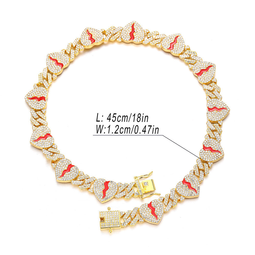 Iced Out Broken Heart Chain - DATNEWDRIP