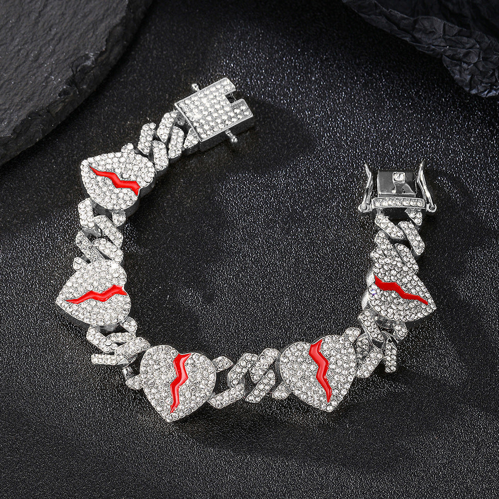 Iced Out Broken Heart Chain - DATNEWDRIP