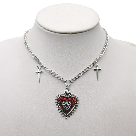 Heart And Sword Clavicle Chain - DATNEWDRIP