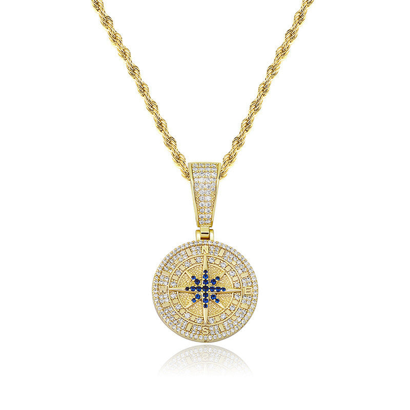 Iced Out Compass Pendant - DATNEWDRIP
