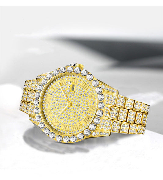 Iced Out Large Rounds Watch