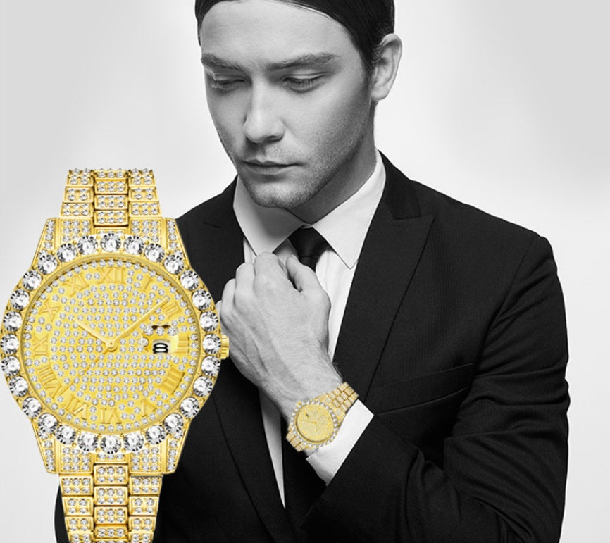 Iced Out Large Rounds Watch