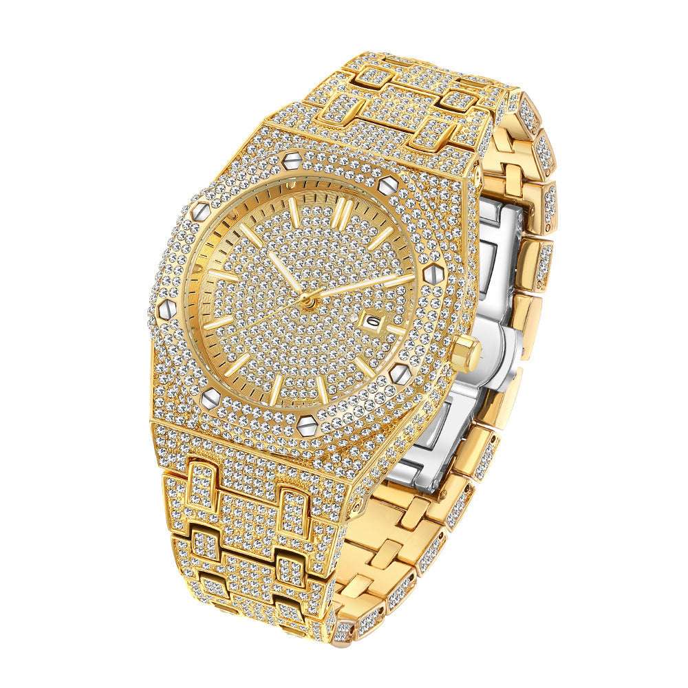 Iced Out Octagon Face Watch