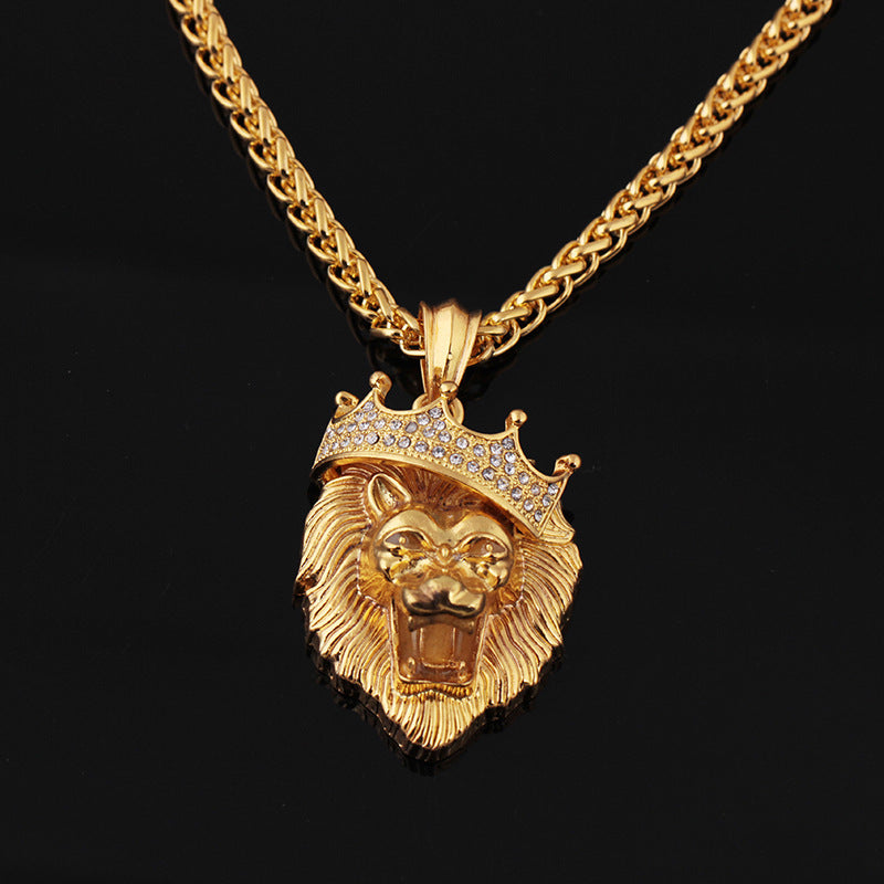 Luminous Lion Head And Crown Pendant - DATNEWDRIP