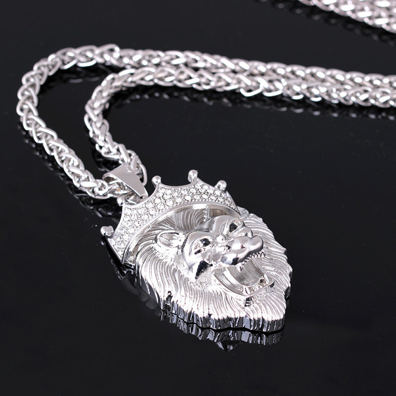 Luminous Lion Head And Crown Pendant - DATNEWDRIP