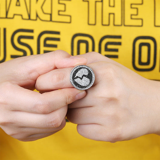 Iced Out Broken Heart Ring - DATNEWDRIP