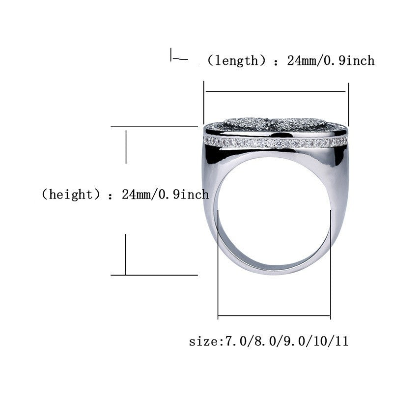 Iced Out Broken Heart Ring - DATNEWDRIP