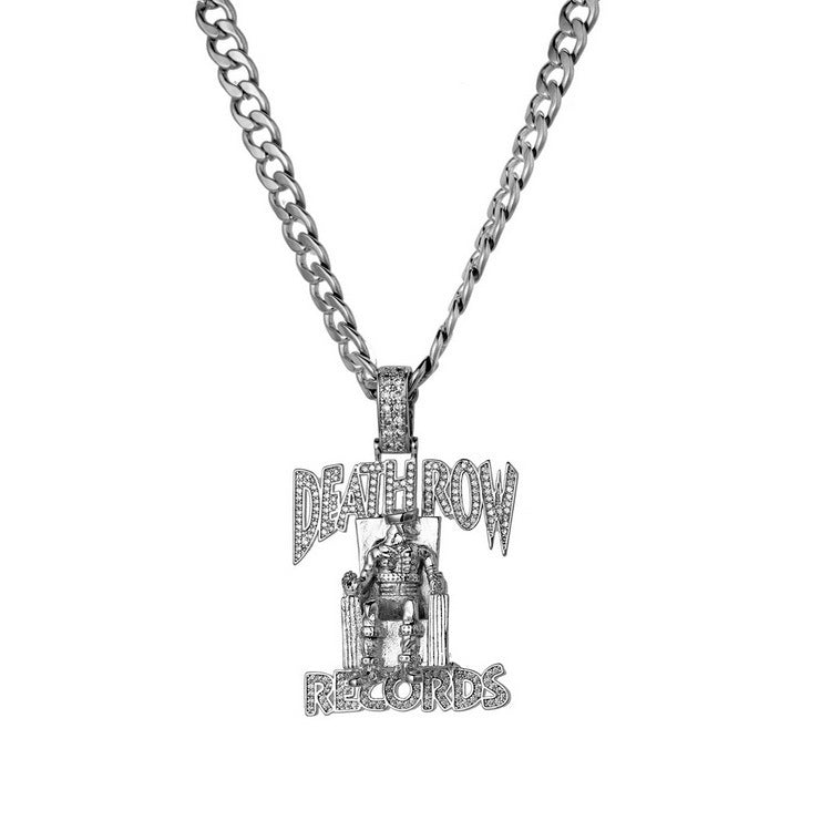 Iced Out Death Row Records Pendant - DATNEWDRIP