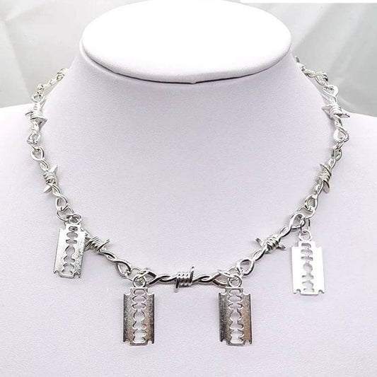 Razor Blade Hanging Necklace - DATNEWDRIP