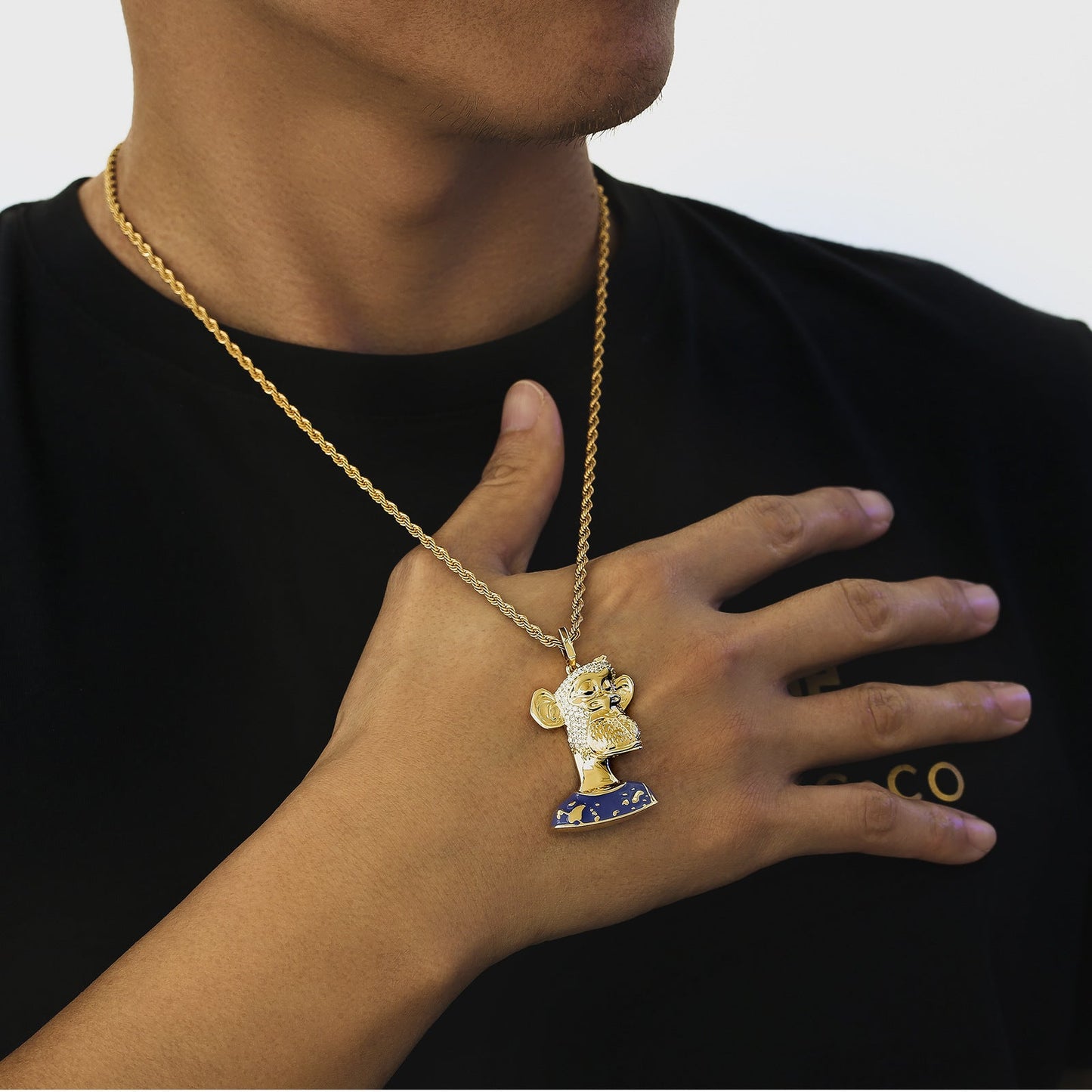 Hip Hop Pixel Punk Boring Monkey Pendant - DATNEWDRIP