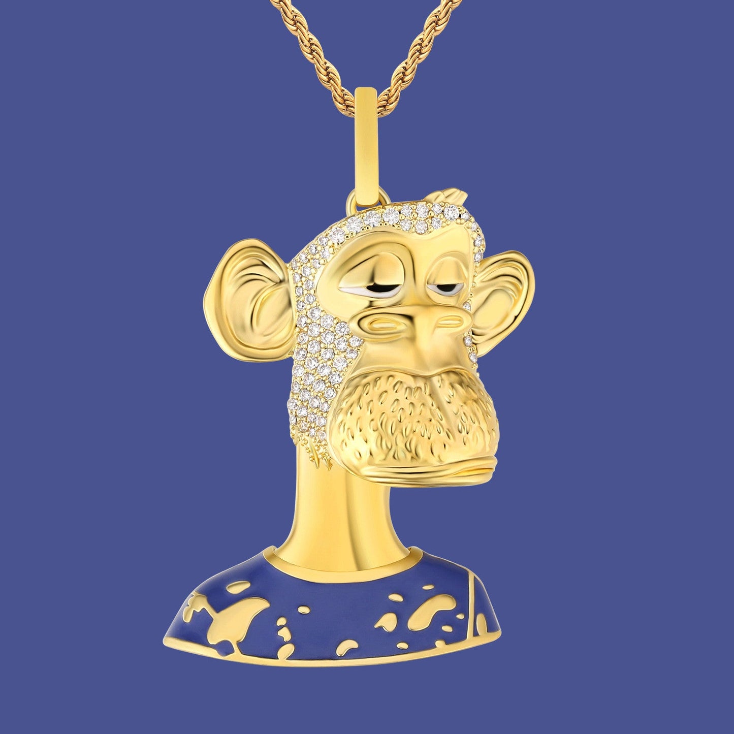Hip Hop Pixel Punk Boring Monkey Pendant - DATNEWDRIP