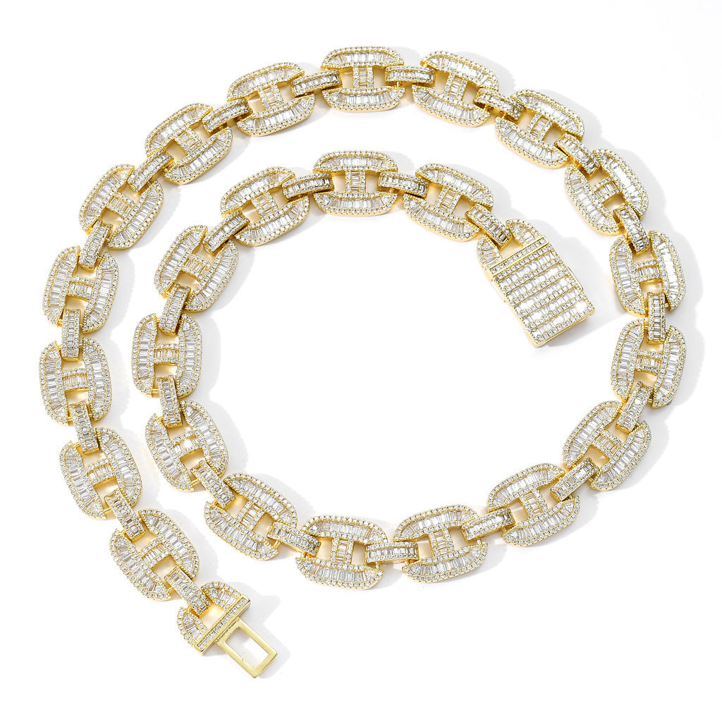 Iced Out Hip Hop Pig Nose Cuban Chain - DATNEWDRIP