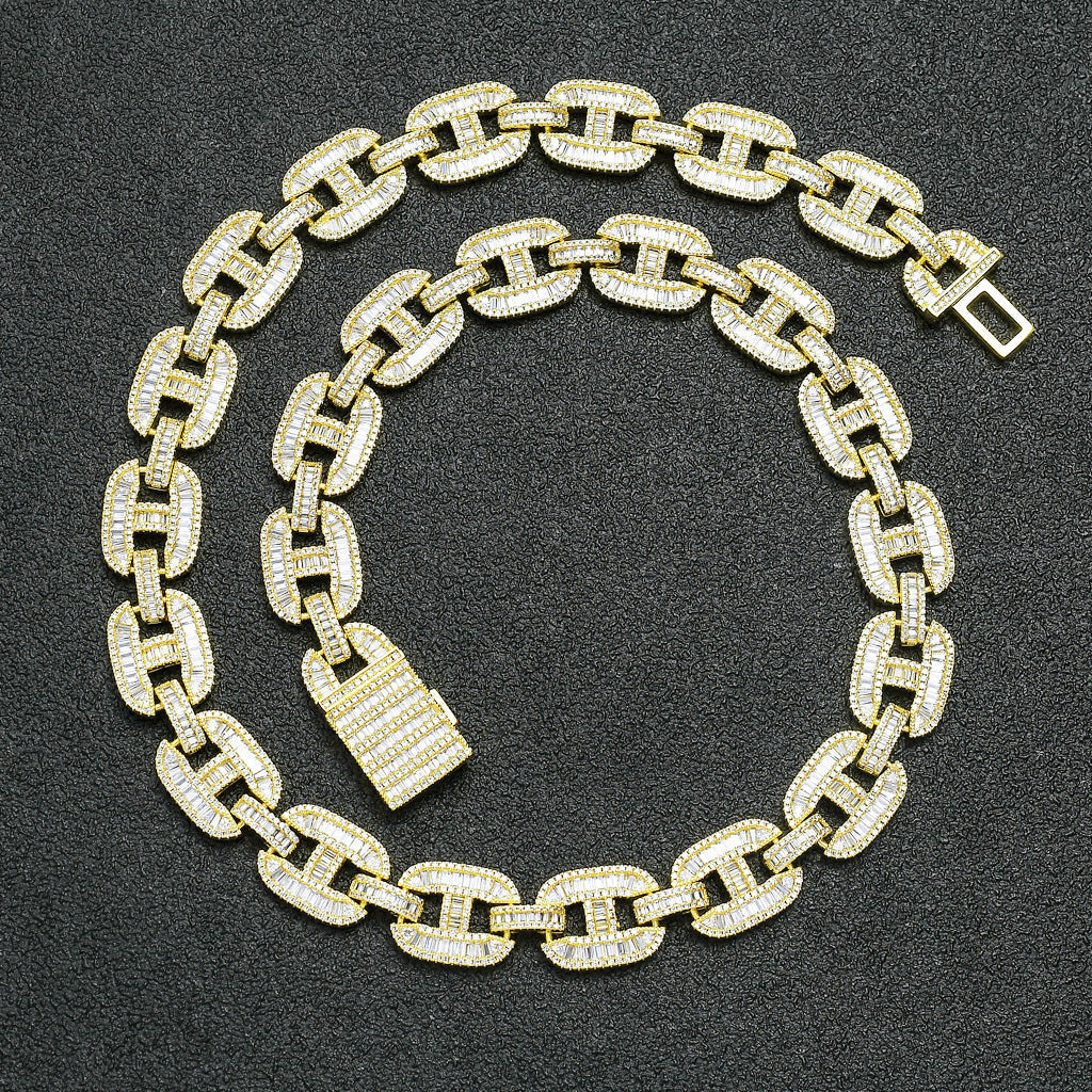 Iced Out Hip Hop Pig Nose Cuban Chain - DATNEWDRIP