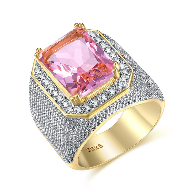 Iced Out Emerald Gem Ring - DATNEWDRIP