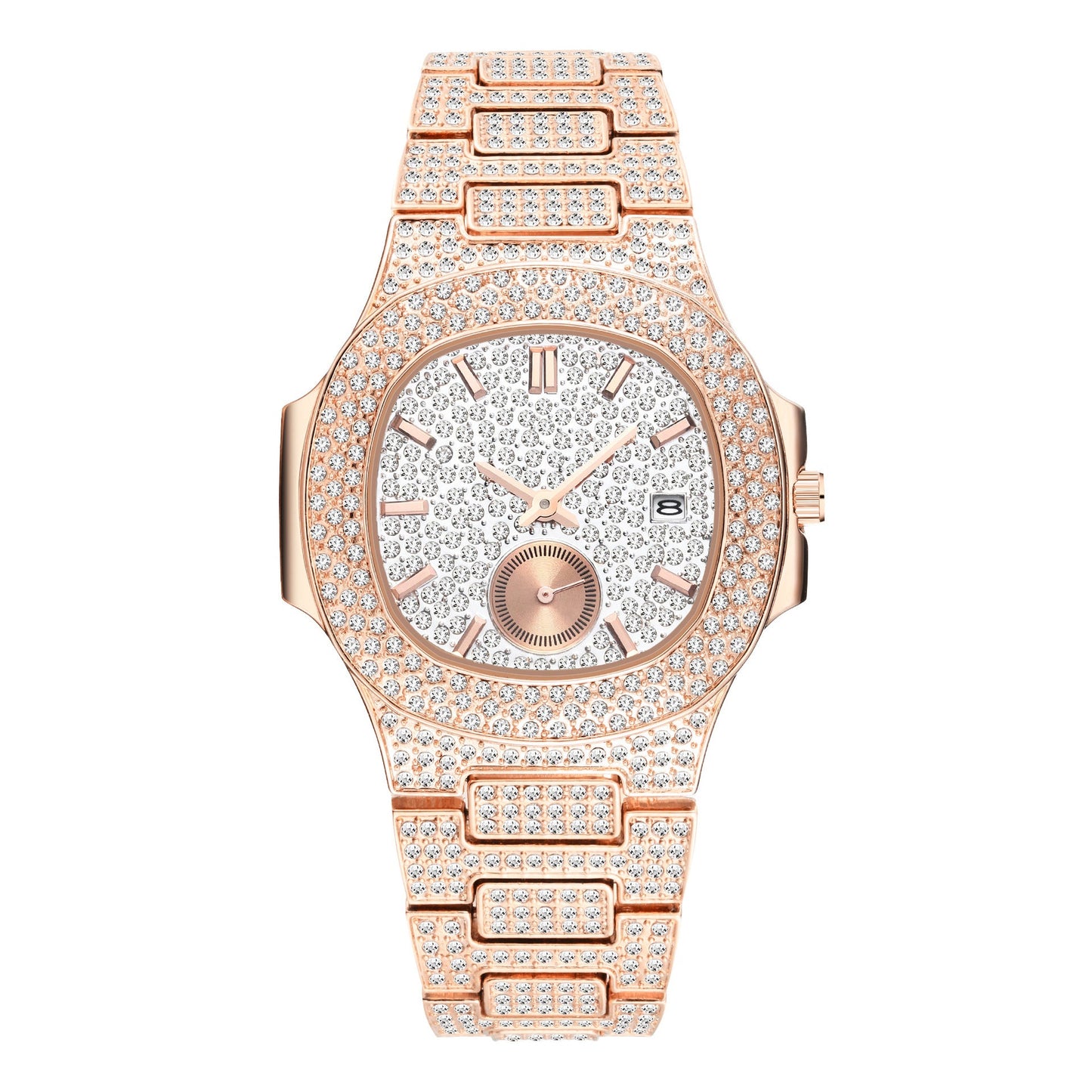 Iced Out Bubble Faced Watch