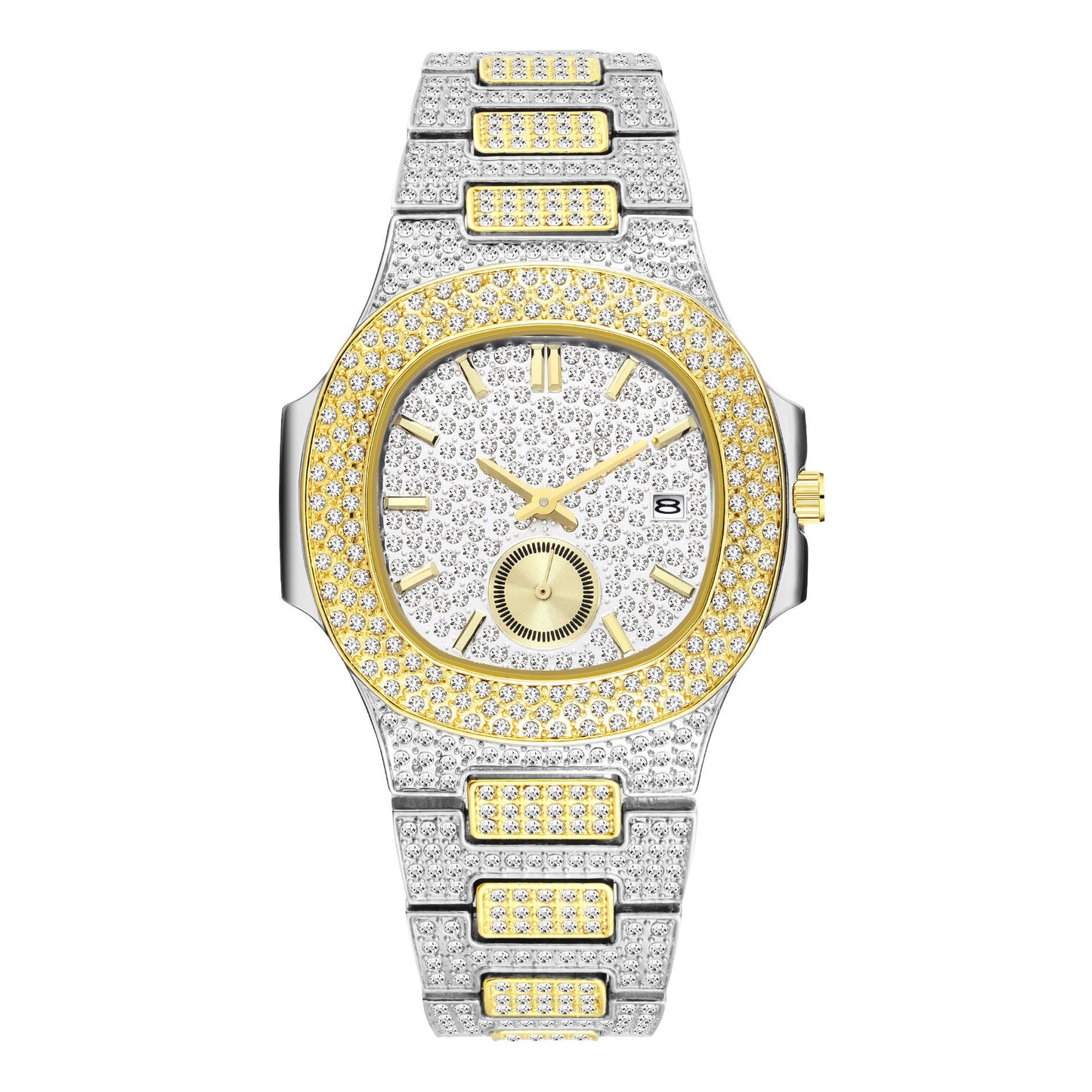 Iced Out Bubble Faced Watch