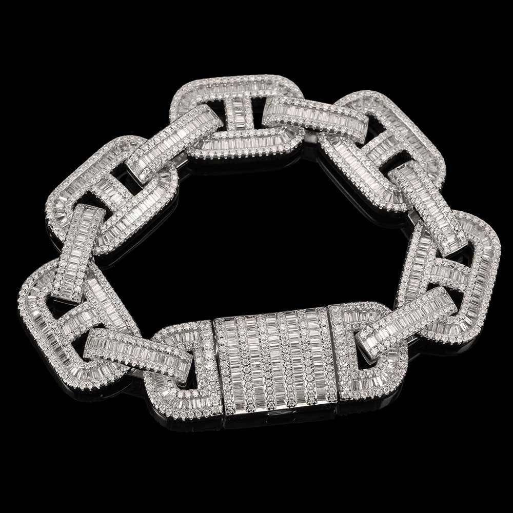 Iced Out 15mm Pig Nose Baguette Cuban Link Chain - DATNEWDRIP
