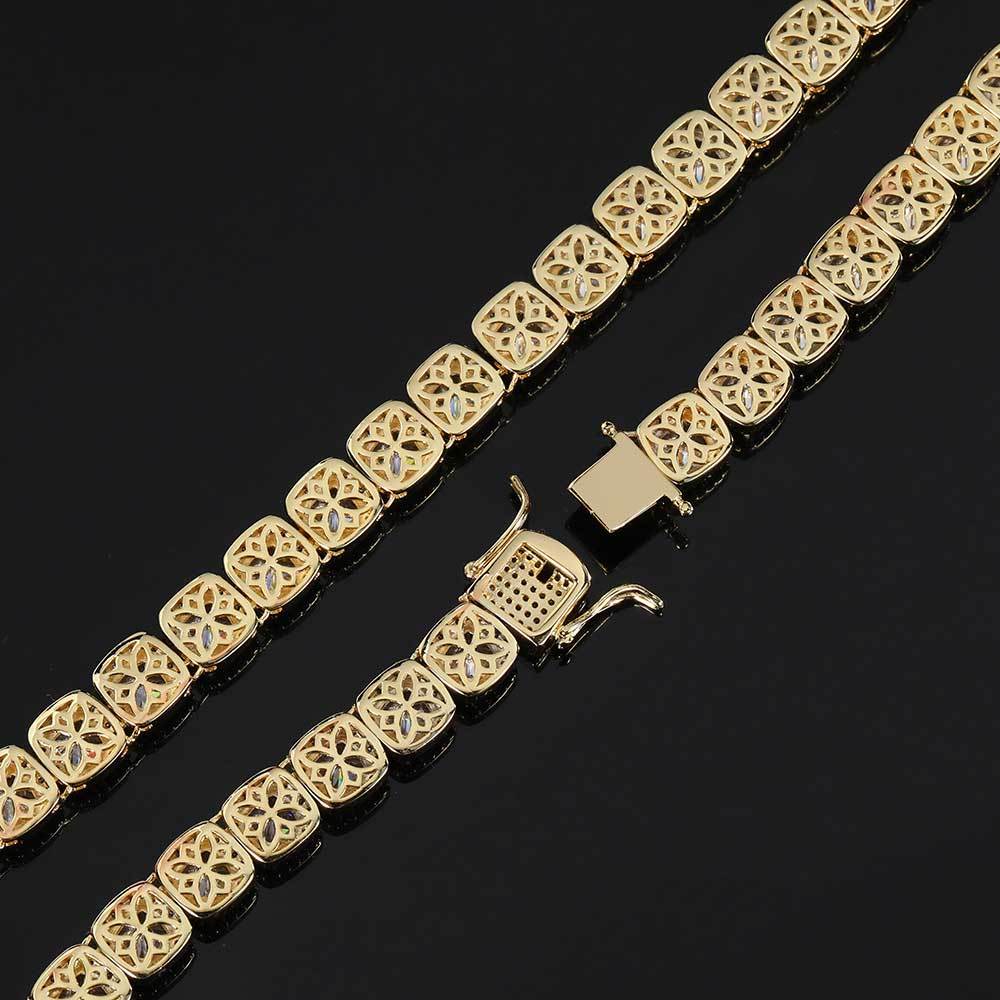 Iced Out 10mm Square Rock Candy Chain - DATNEWDRIP