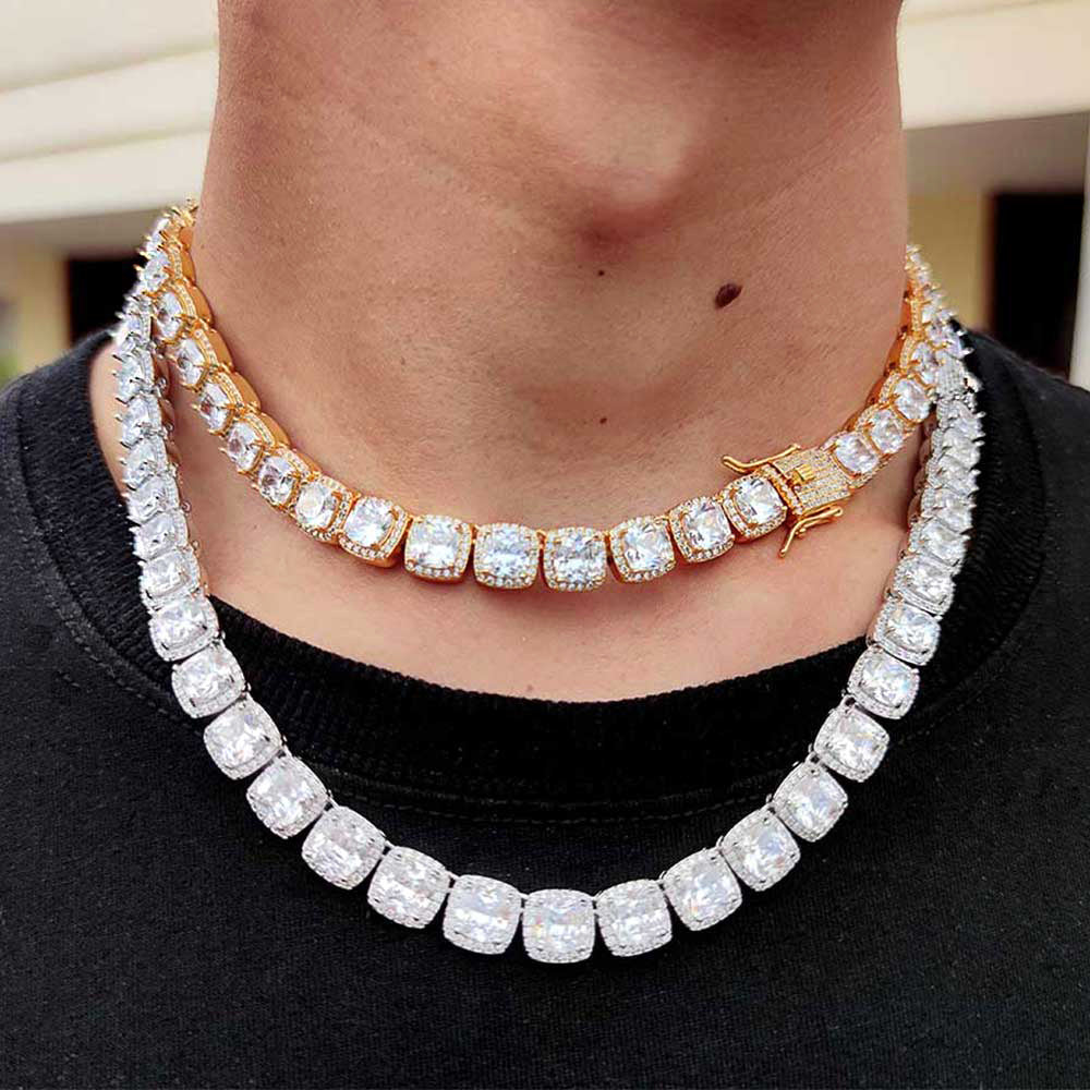 Iced Out 10mm Square Rock Candy Chain - DATNEWDRIP
