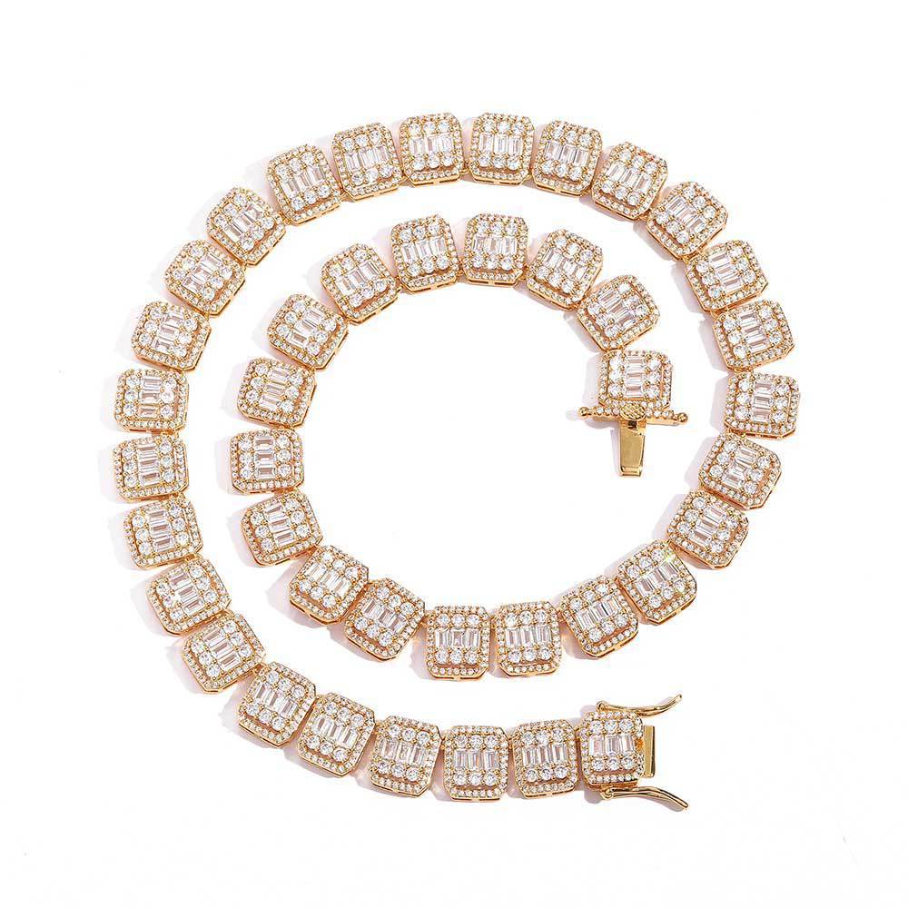 Iced Out 13mm Mixed Square Rock Candy Chain - DATNEWDRIP