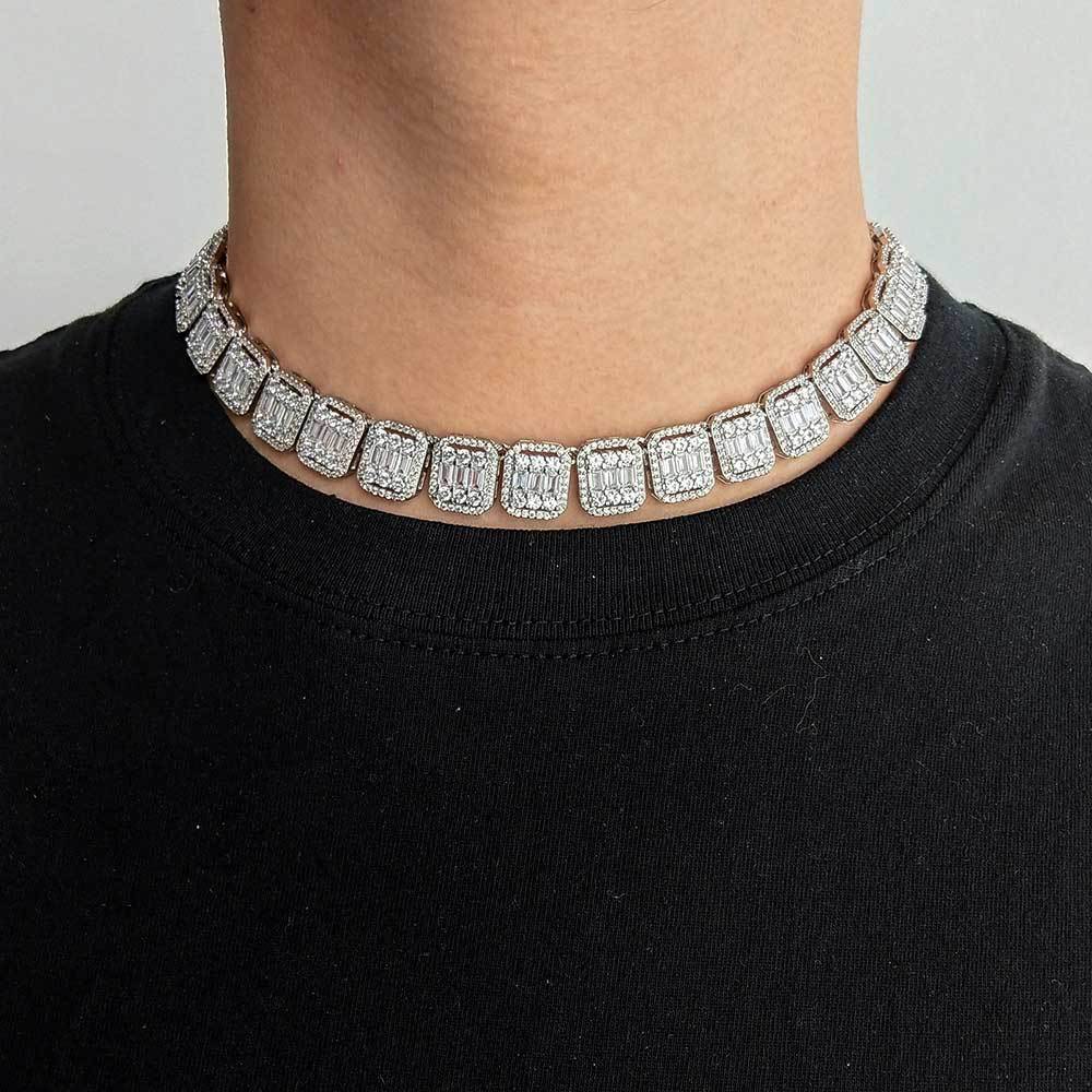 Iced Out 13mm Mixed Square Rock Candy Chain - DATNEWDRIP