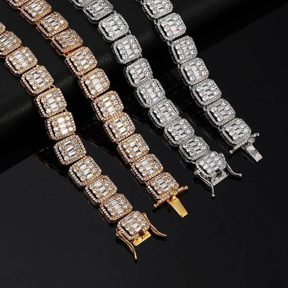 Iced Out 13mm Mixed Square Rock Candy Chain - DATNEWDRIP