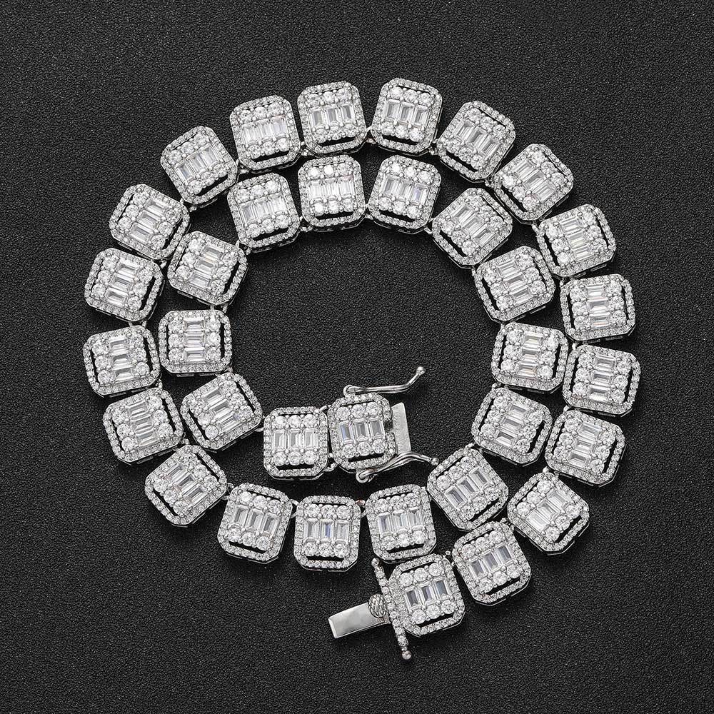 Iced Out 13mm Mixed Square Rock Candy Chain - DATNEWDRIP